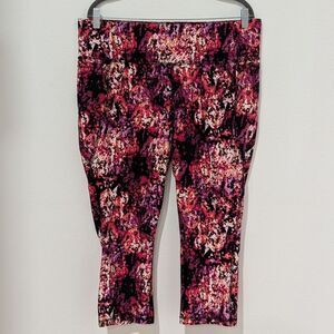LIVI Lane Bryant Pink Purple High Waist Activewear Capri Leggings 18/20 NWOT